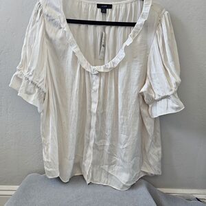 NWT J. Crew Women's Ivory Ruffle Blouse
